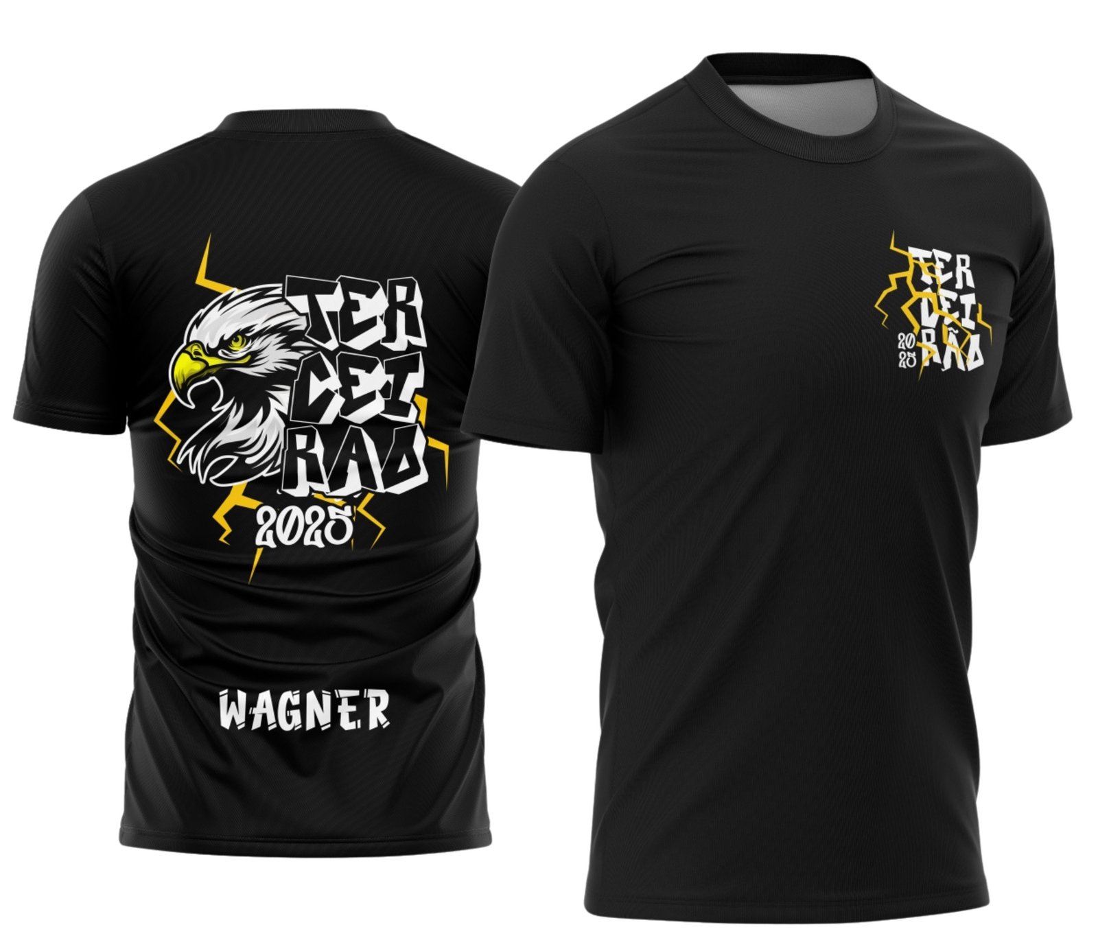 camiseta terceirão 2026 Aguia Amarela para formandos do ensino médio