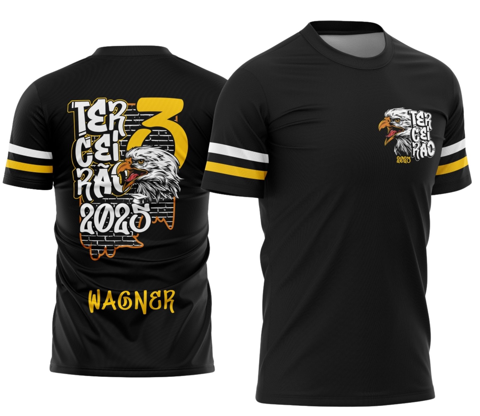camiseta terceirão 2026 Aguia Grafite para formandos do ensino médio