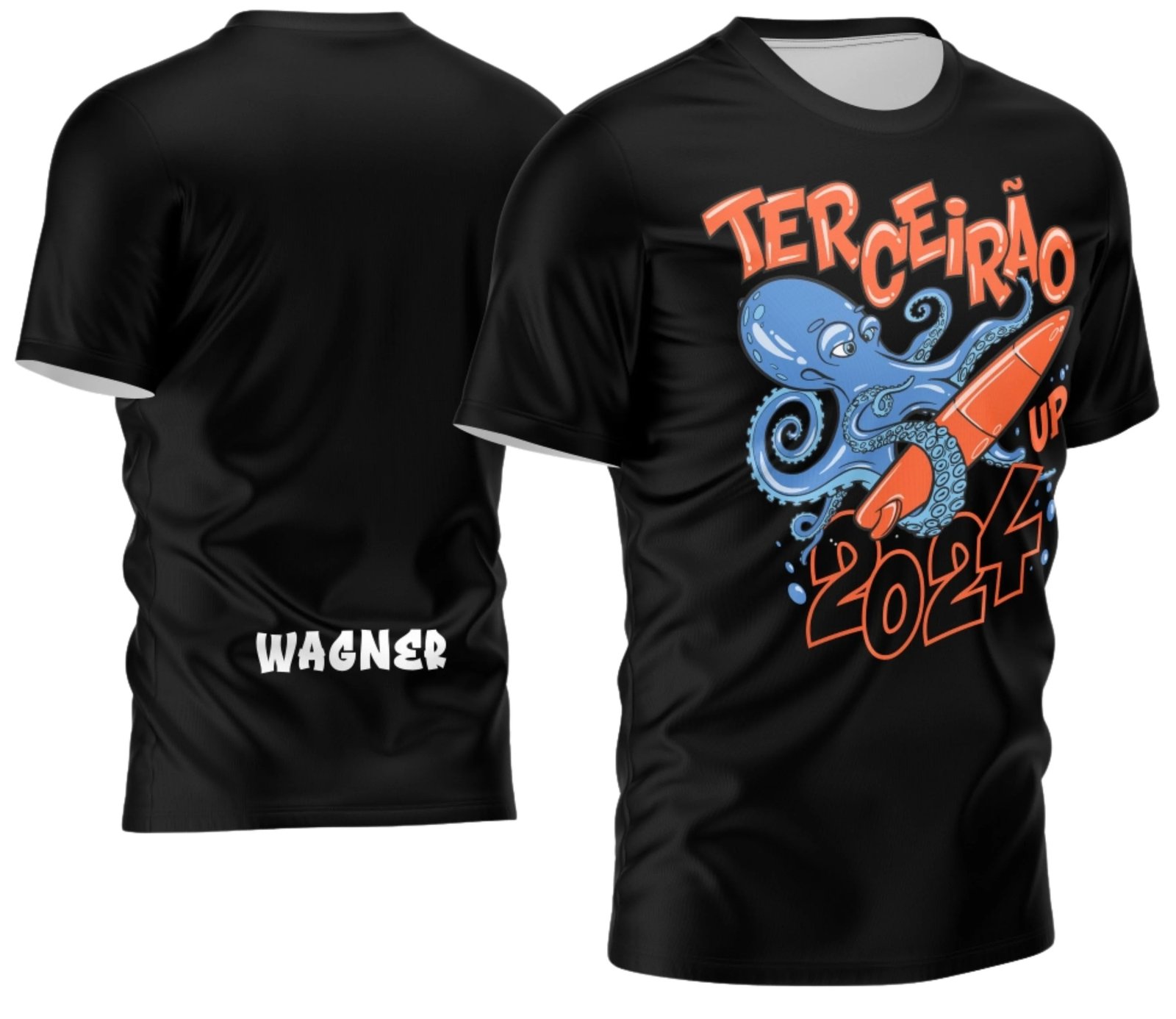 camiseta terceirão 2026 Astro Polvo para formandos do ensino médio