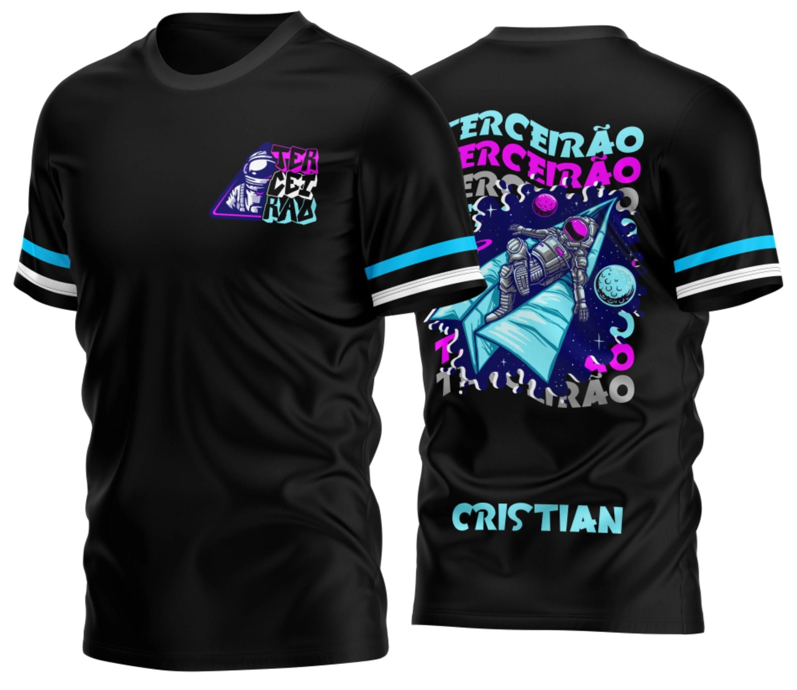 camiseta terceirão 2026 Astronauta para formandos do ensino médio