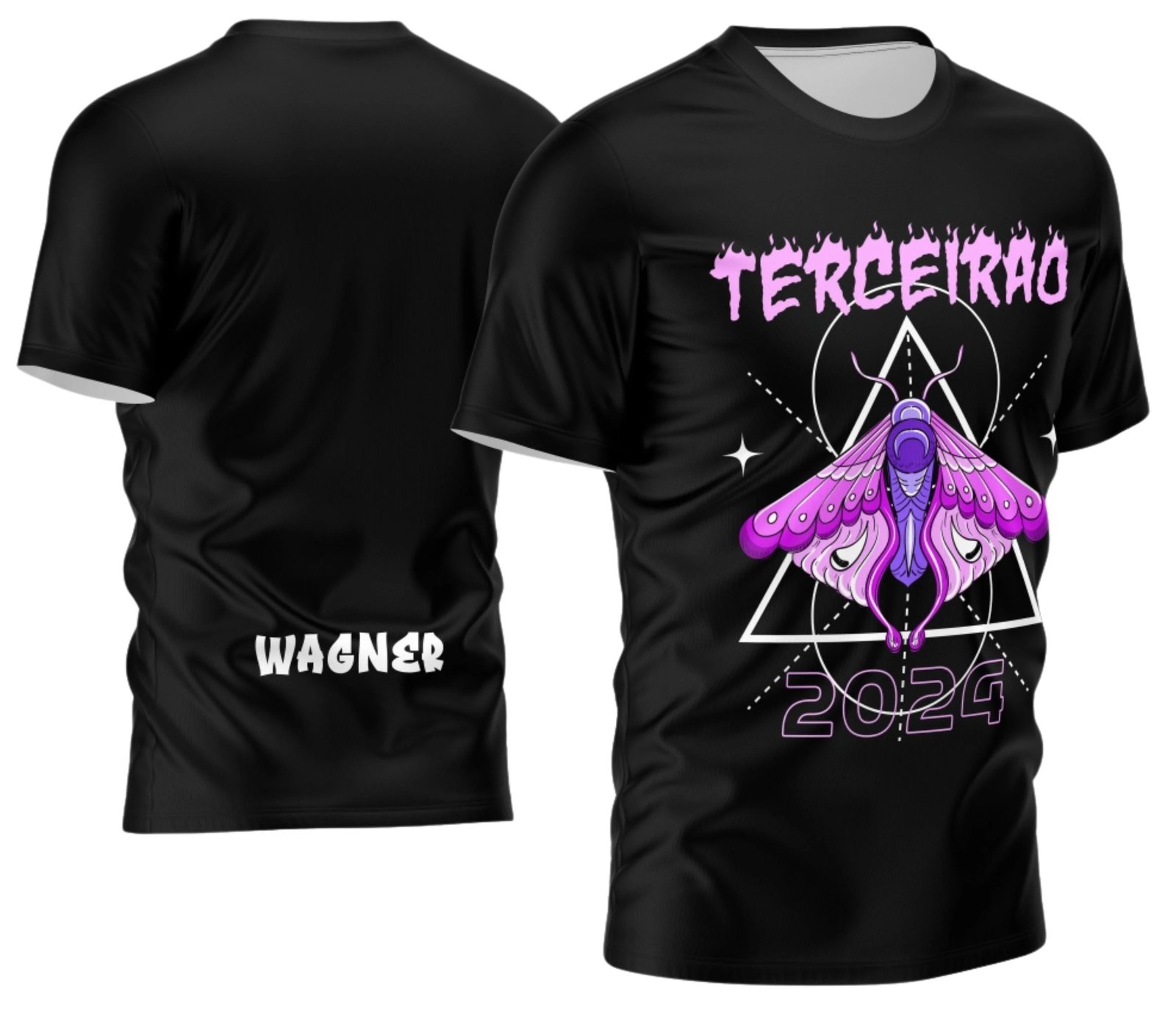 camiseta terceirão 2026 Borboleta Sinuosa para formandos do ensino médio