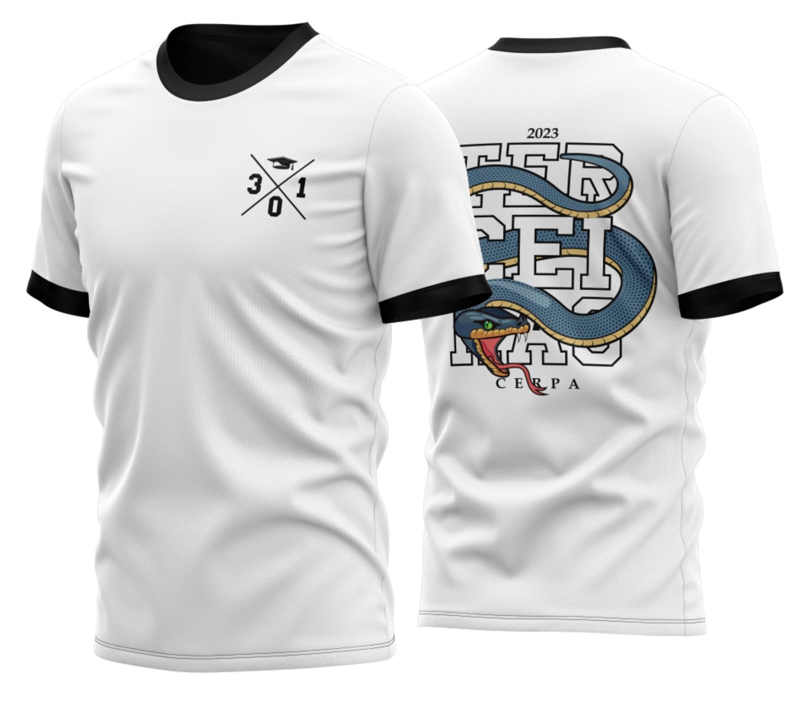 Camiseta Terceirão 2026 Cobra Azul para formando do ensino medio