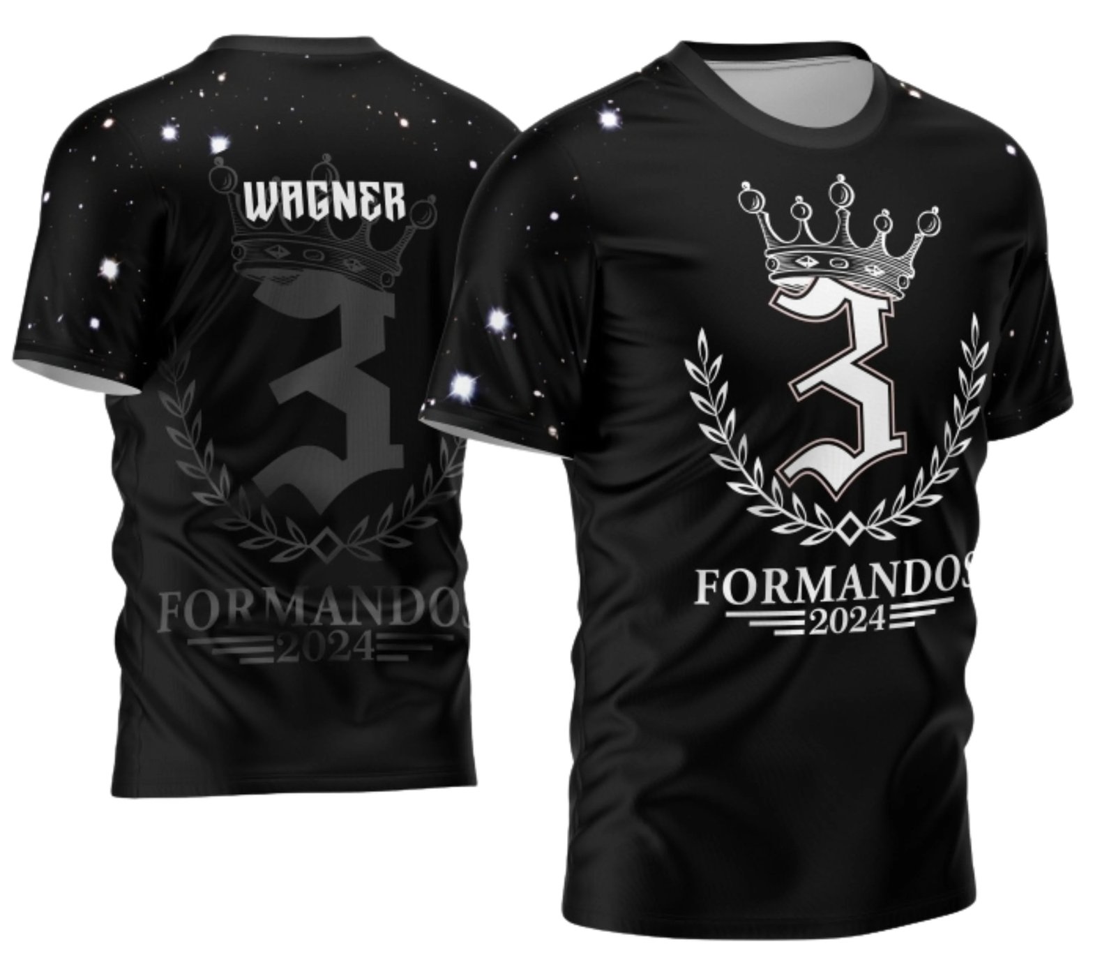 camiseta terceirão 2026 Coroa De Louro para formandos do ensino médio