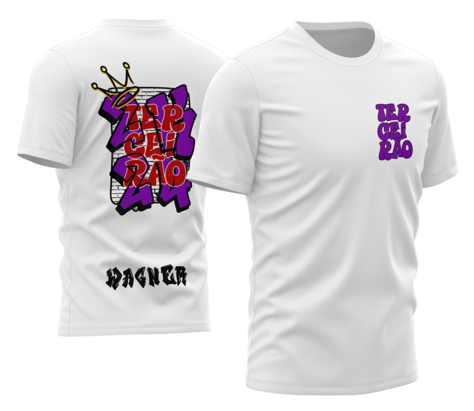 camiseta terceirão 2026 Coroa Grafite para formandos do ensino médio