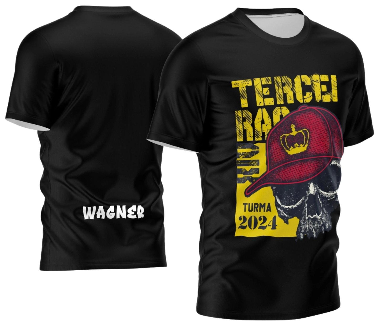 camiseta terceirão 2026 Cranio King para formandos do ensino médio