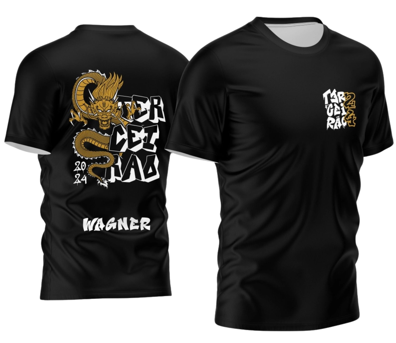 camiseta terceirão 2026 Dragao Marrom Com Garras para formandos do ensino médio