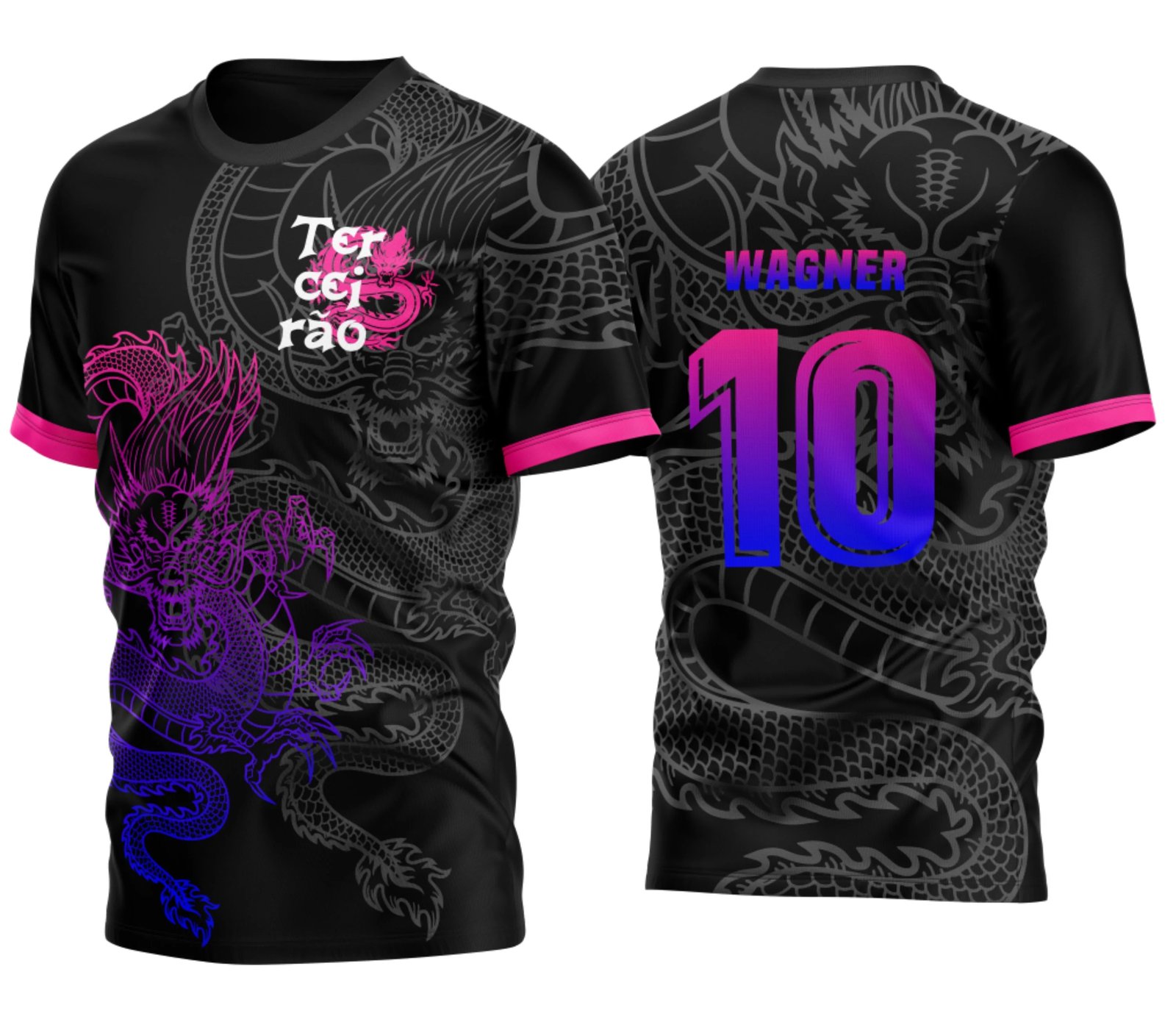 camiseta terceirão 2026 Dragão Voador Cores para formandos do ensino médio