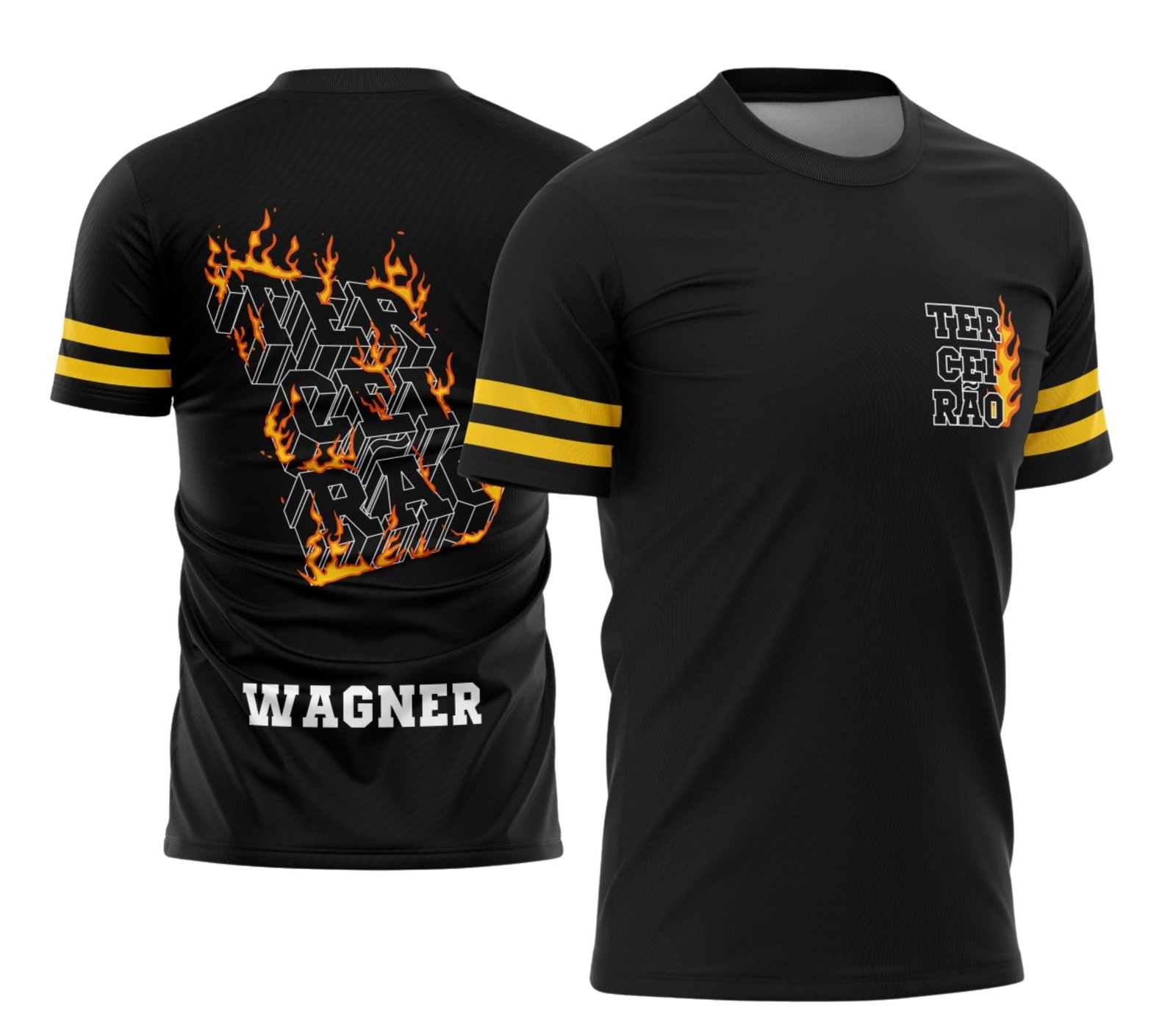 camiseta terceirão 2026 Em Chamas para formandos do ensino médio