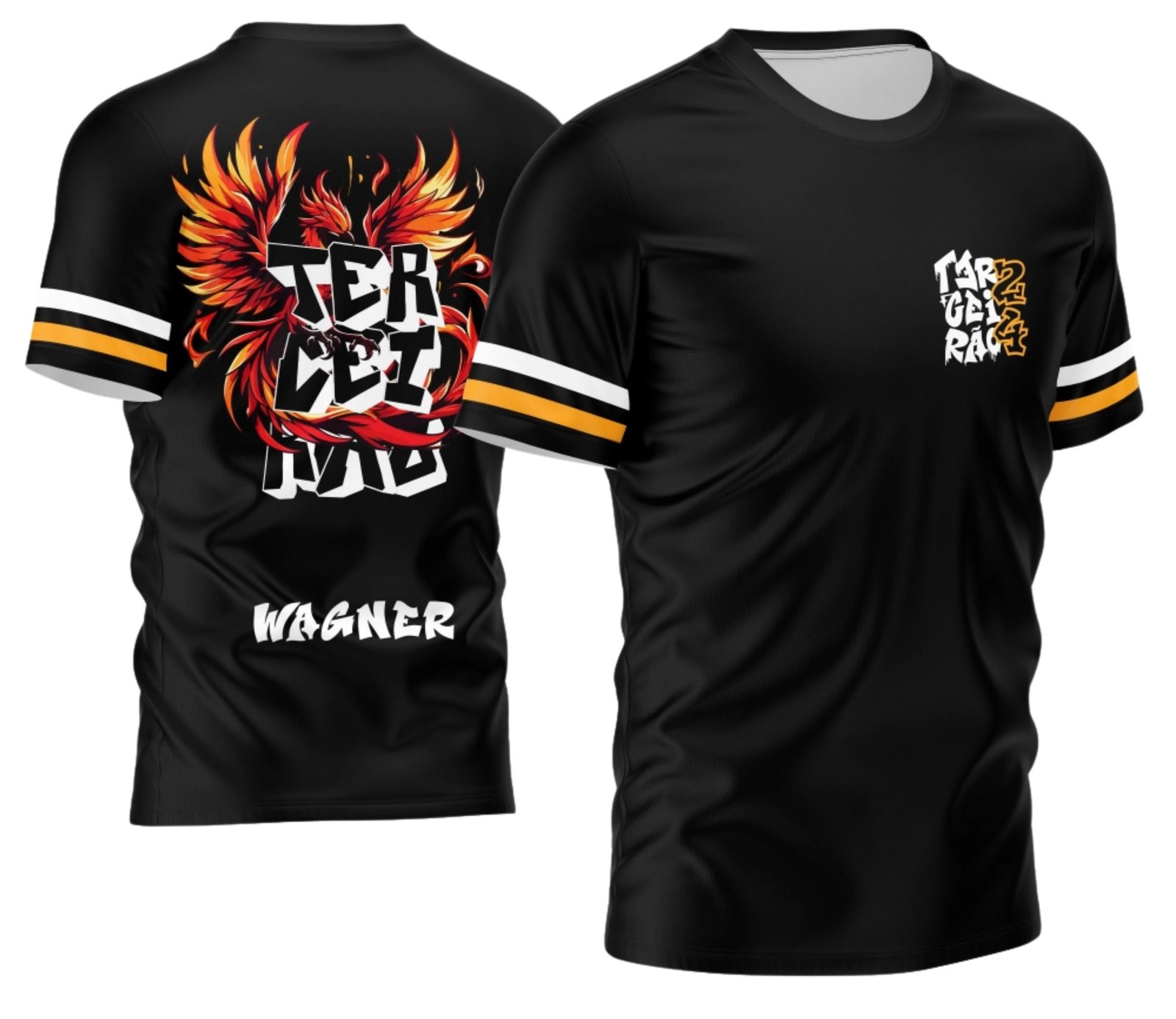 camiseta terceirão 2026 Fenix Em Chamas para formandos do ensino médio