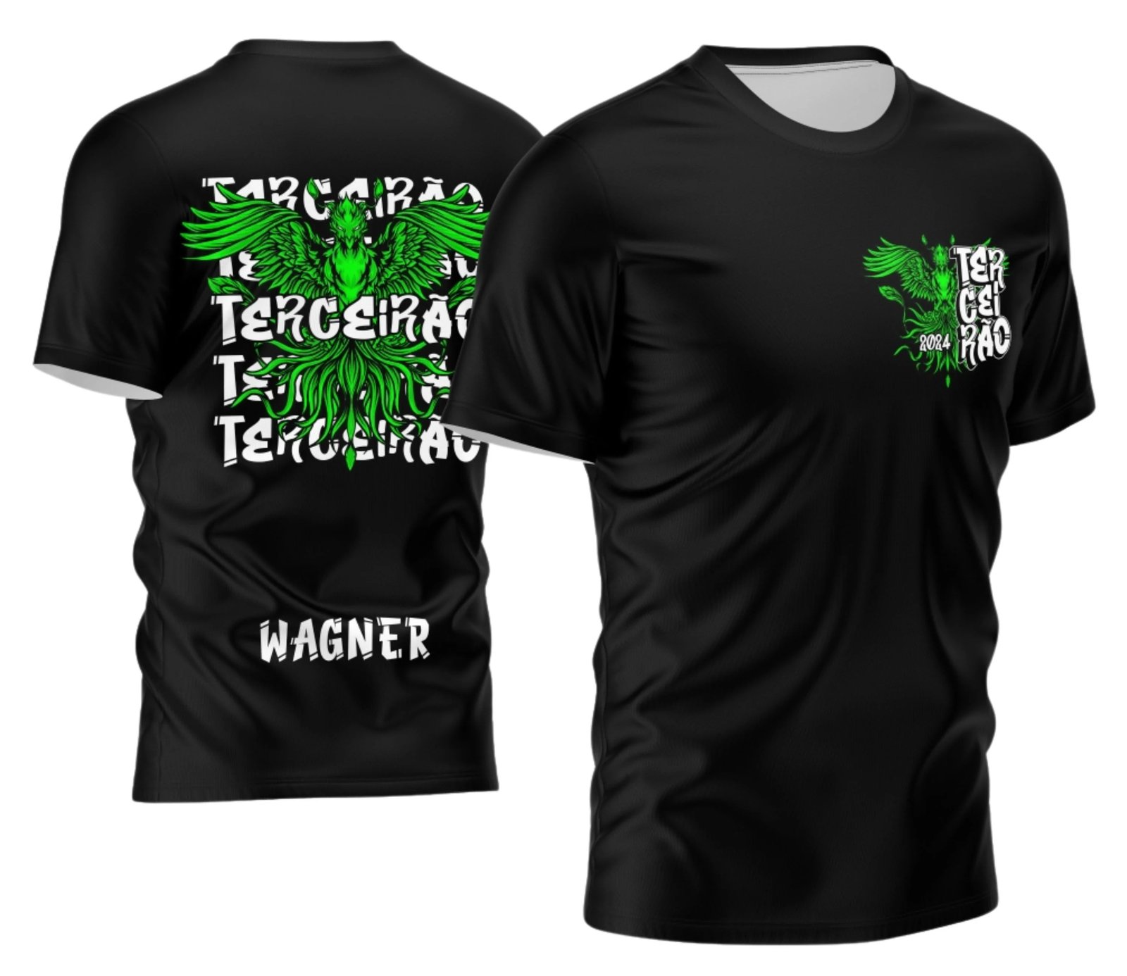 camiseta terceirão 2026 Fenix Verde para formandos do ensino médio