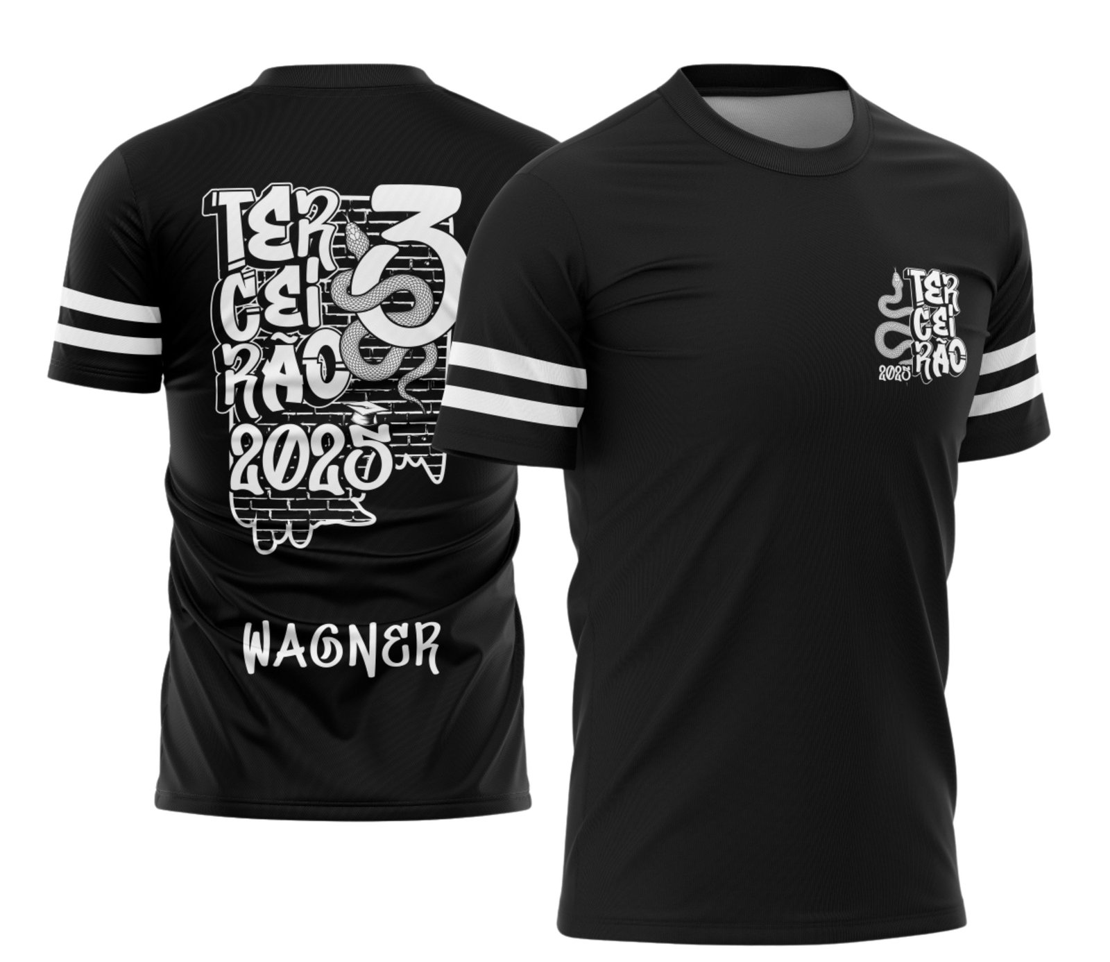 camiseta terceirão 2026 Grafite Naja para formandos do ensino médio