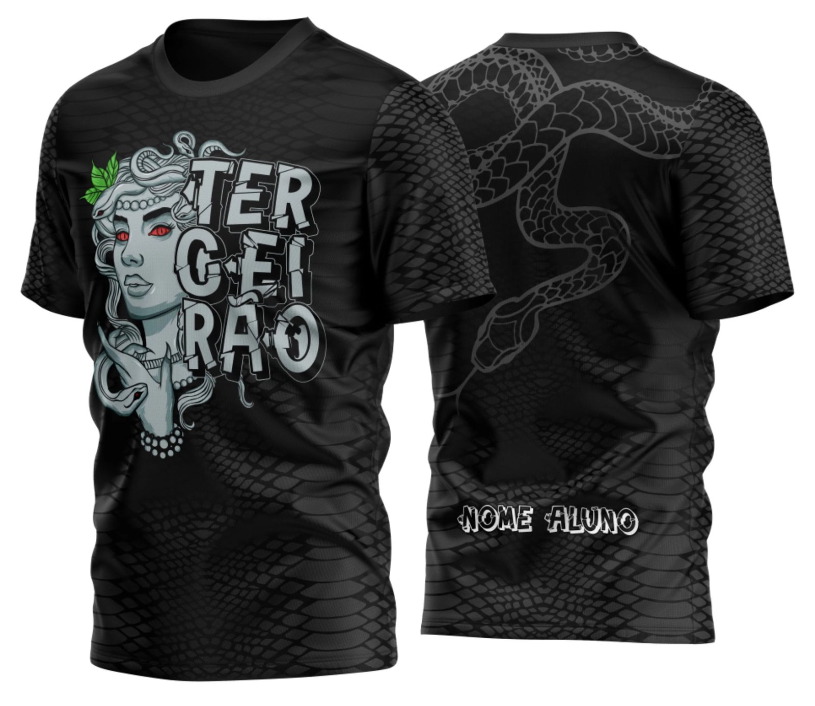 camiseta terceirão 2026 Medusa Sedutora para formandos do ensino médio