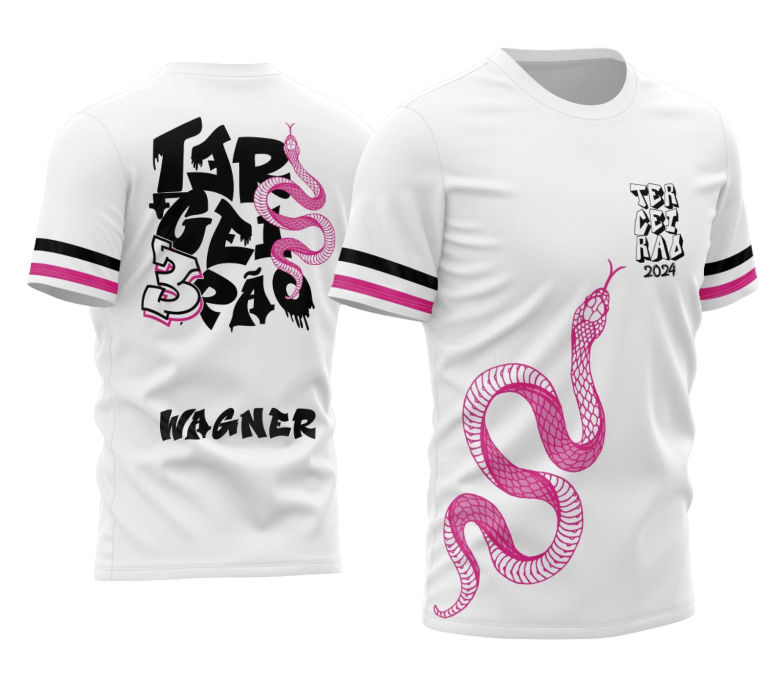 camiseta terceirão 2026 Naja Rosa para formandos do ensino médio