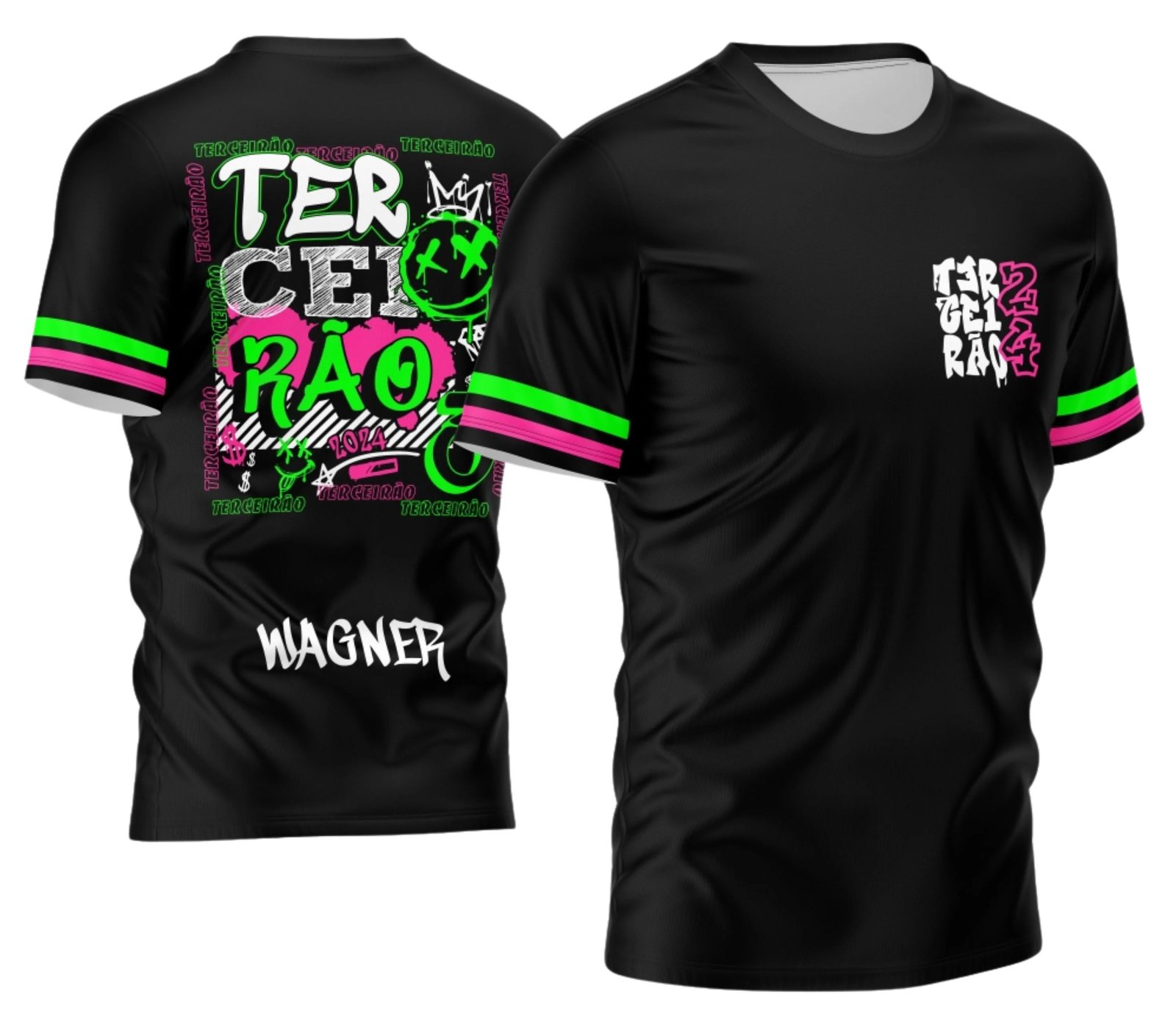 camiseta terceirão 2026 Nobre Grafite para formandos do ensino médio