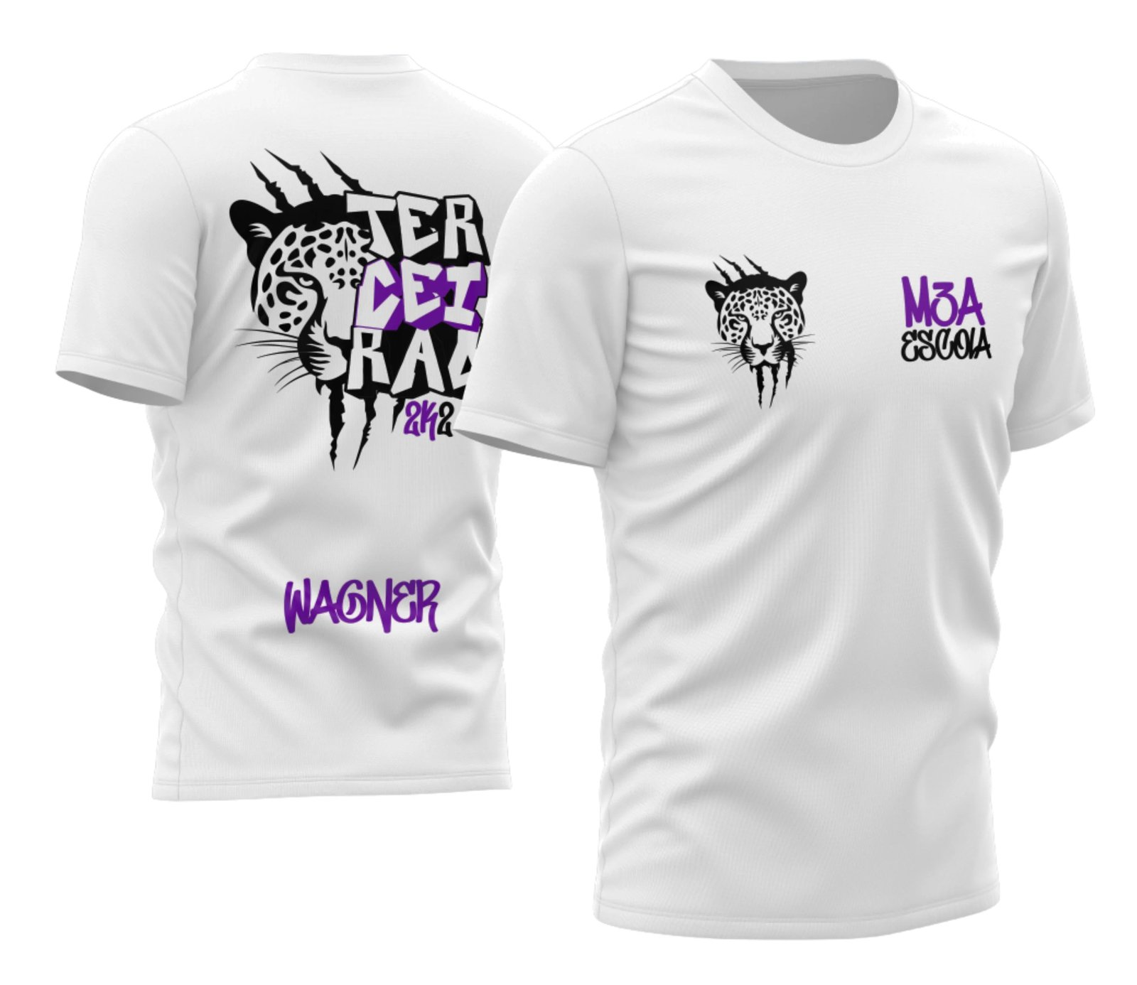 camiseta terceirão 2026 Onca Com Garras para formandos do ensino médio