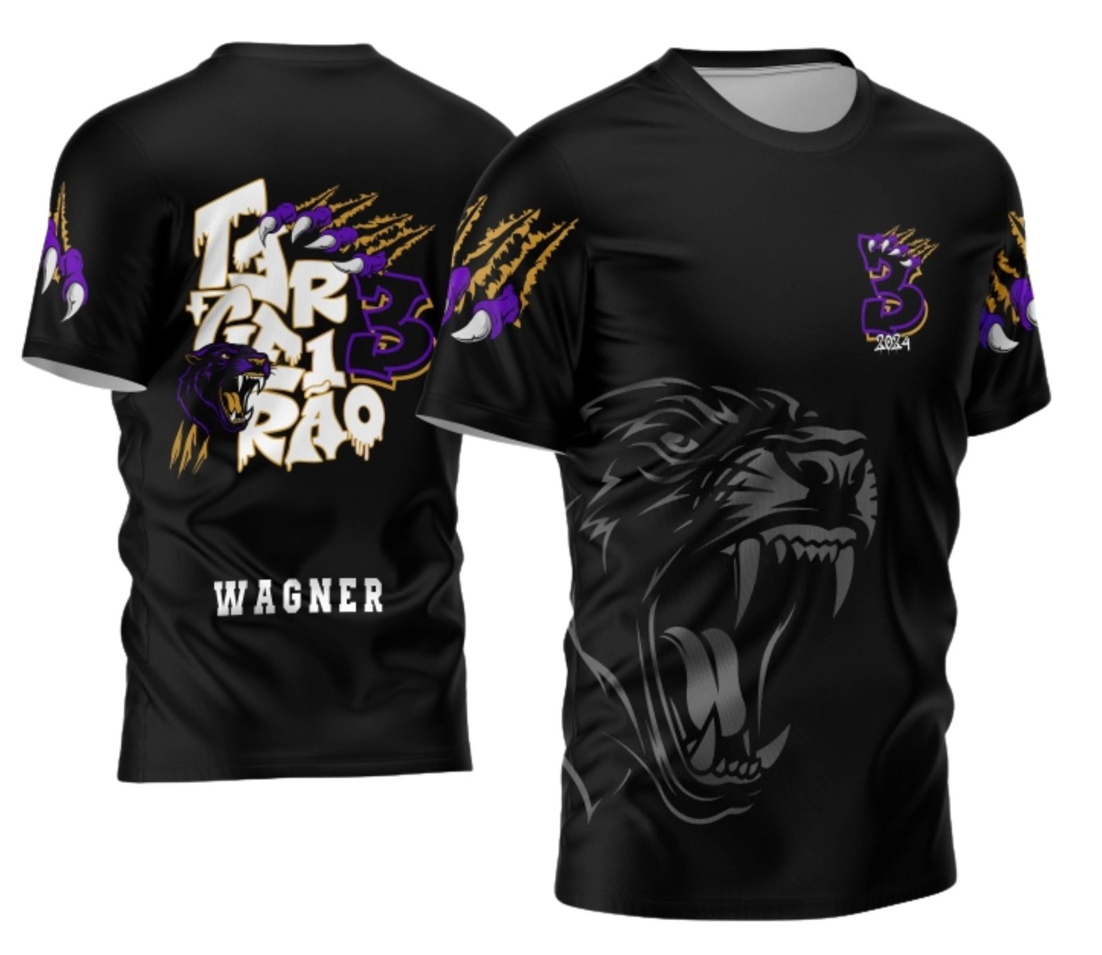 camiseta terceirão 2026 Pantera Ataque para formandos do ensino médio