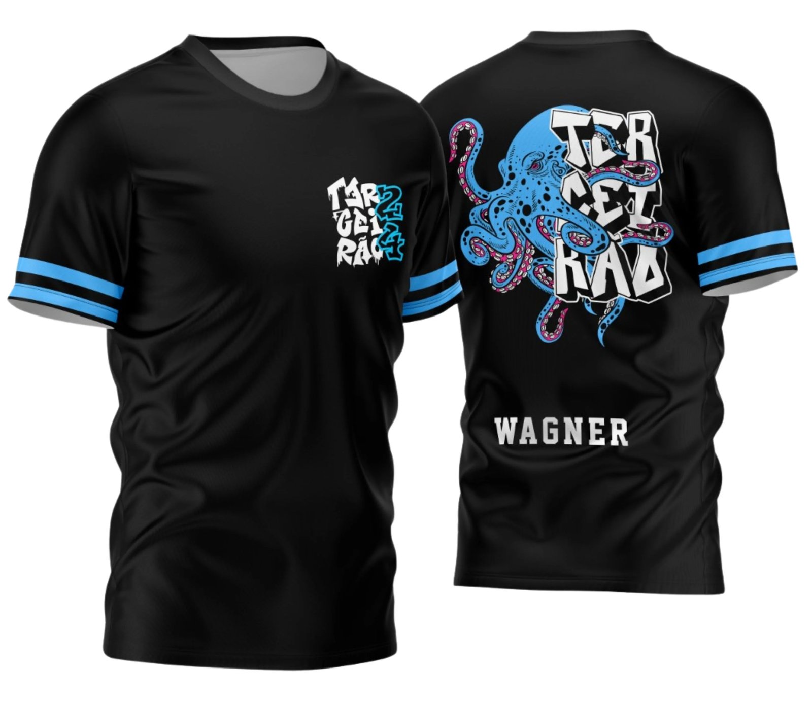 camiseta terceirão 2026 Polvo Invaders para formandos do ensino médio