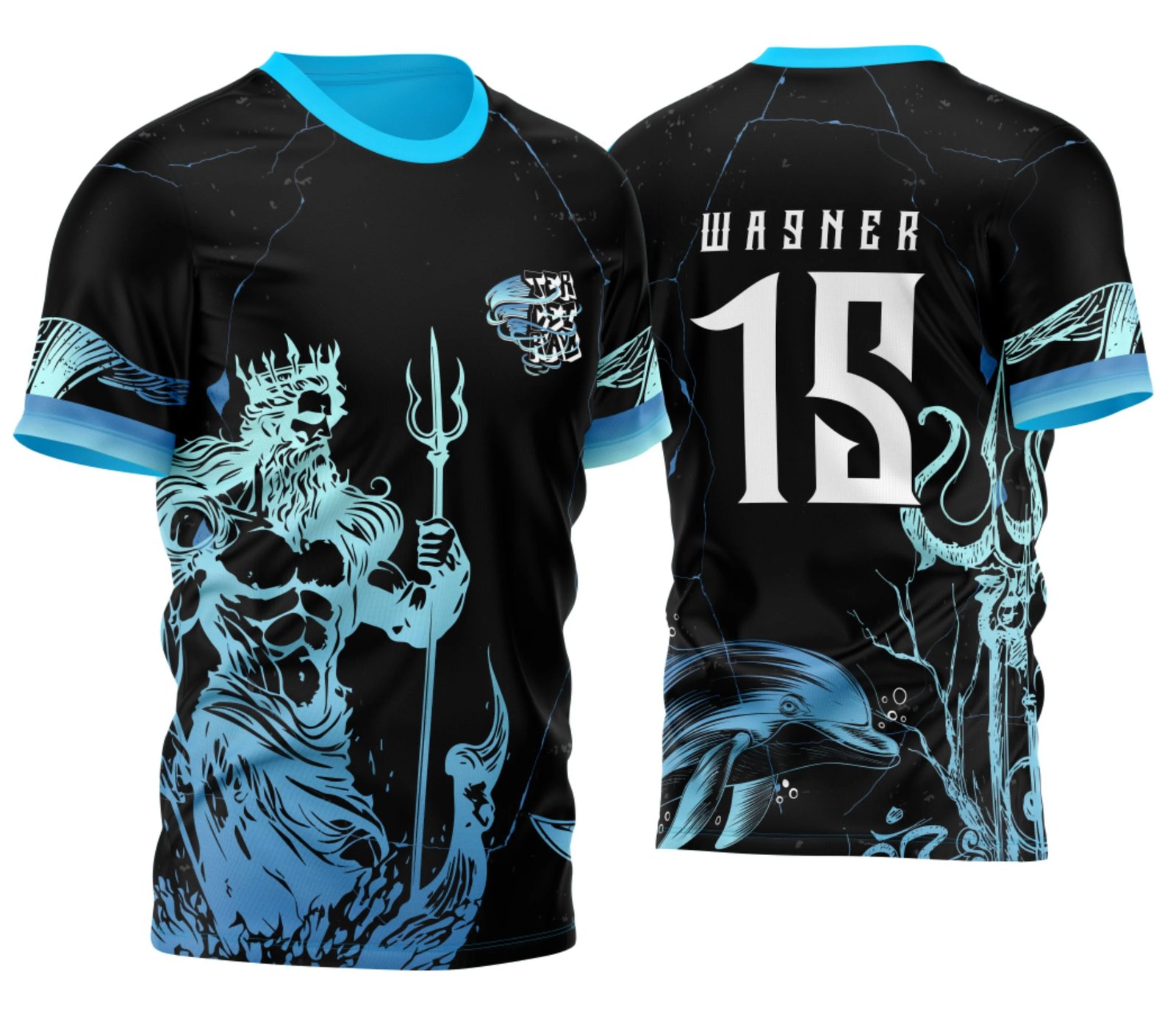 camiseta terceirão 2026 Posseidom Rei Dos Mares para formandos do ensino médio