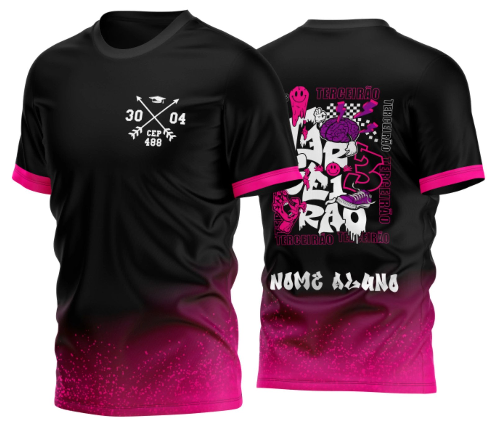 camiseta terceirão 2026 Smile Flechas para formandos do ensino médio