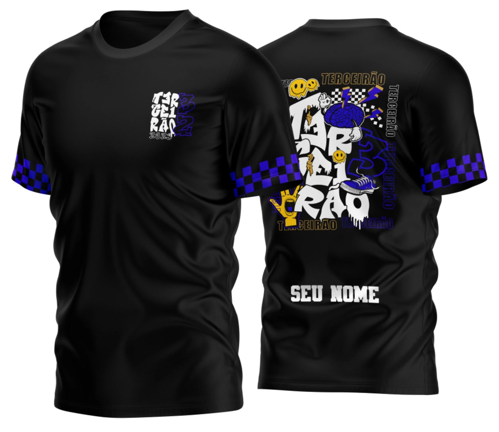 camiseta terceirão 2026 Smile Horror para formandos do ensino médio