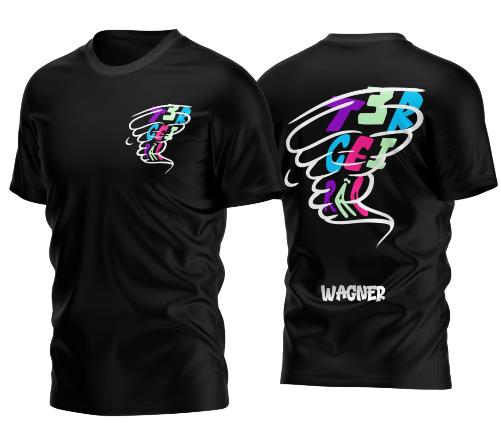 camiseta terceirão 2026 Tornado Letras para formandos do ensino médio