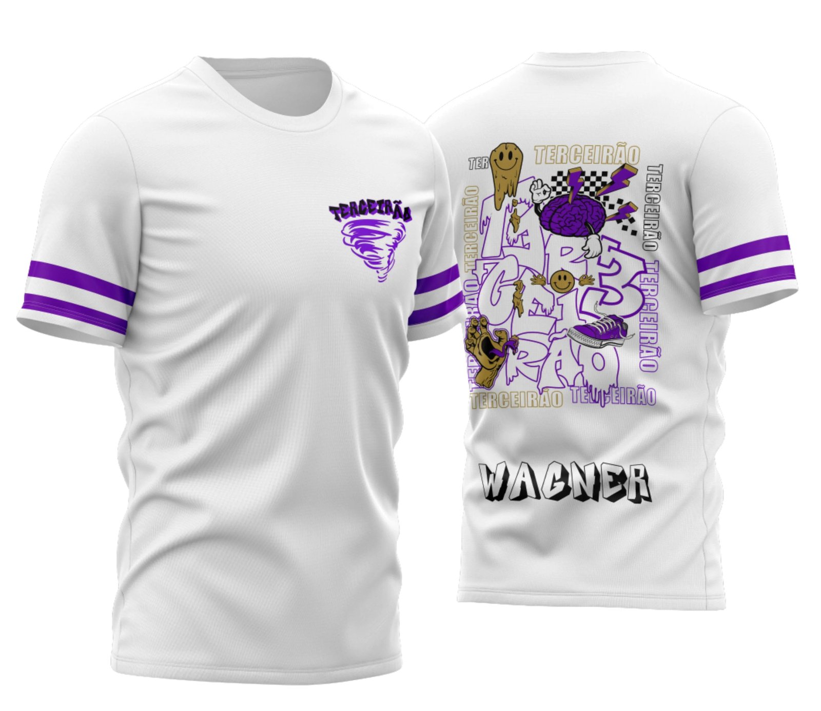 camiseta terceirão 2026 Twiste Roxo Smile para formandos do ensino médio