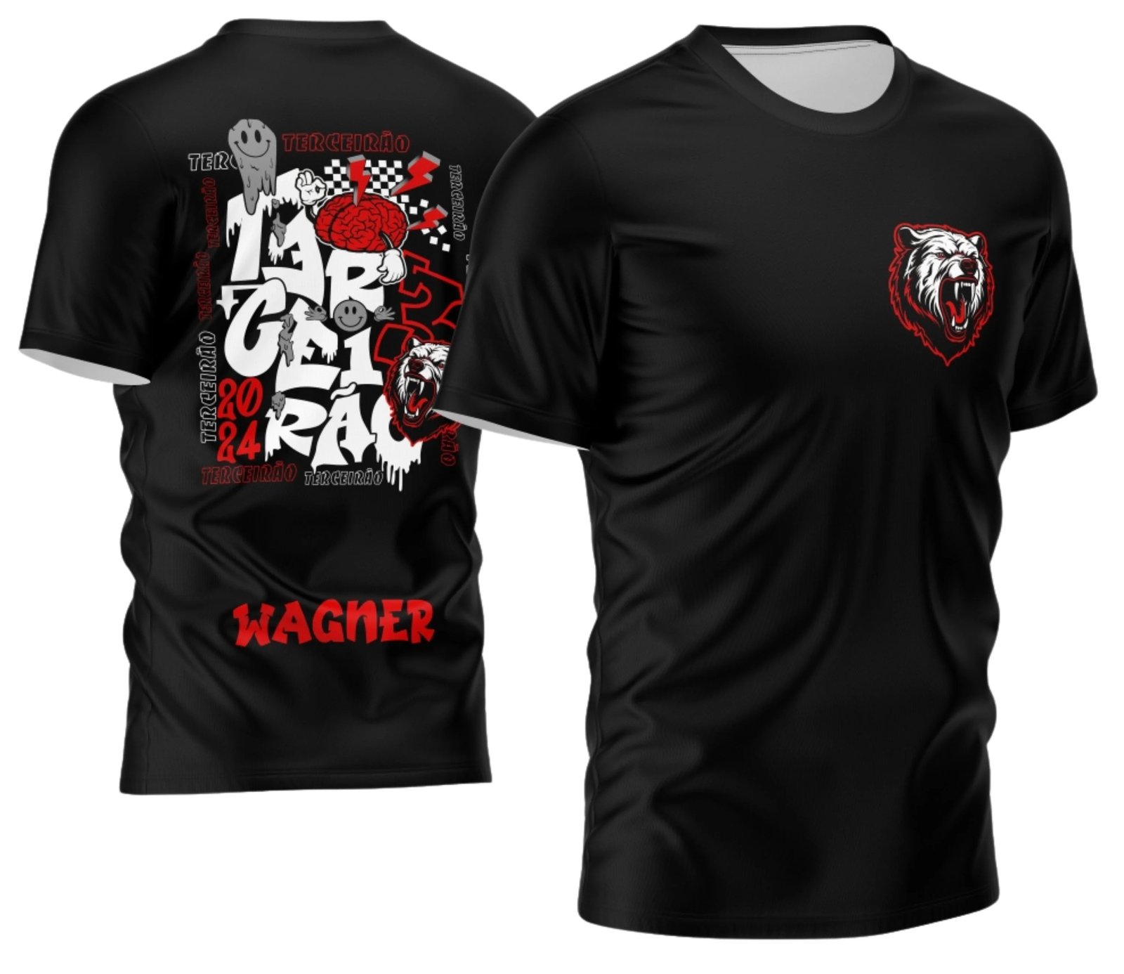 camiseta terceirão 2026 Varios Smile Red para formandos do ensino médio