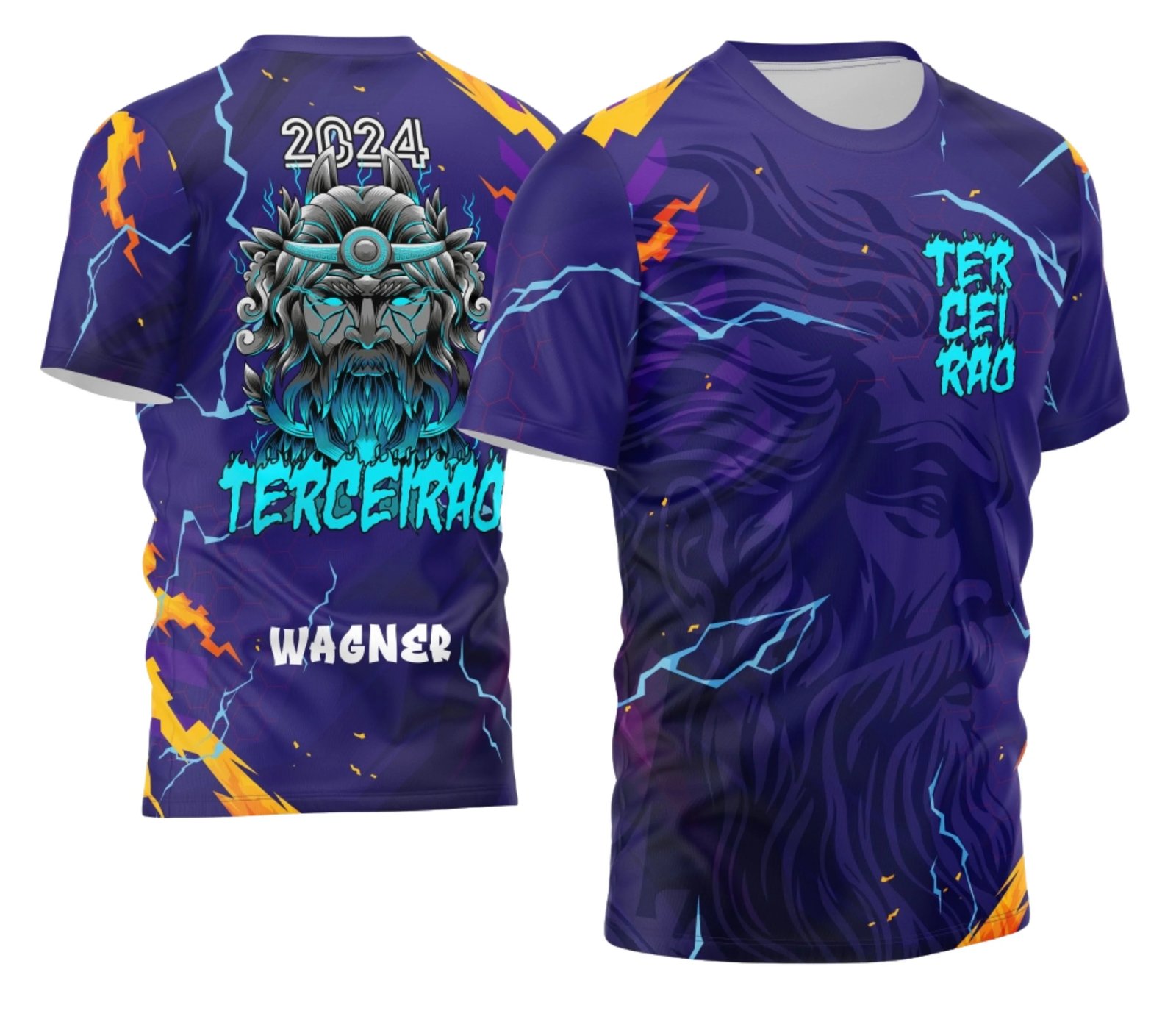 camiseta terceirão 2026 Zeus No Mar Profundo para formandos do ensino médio