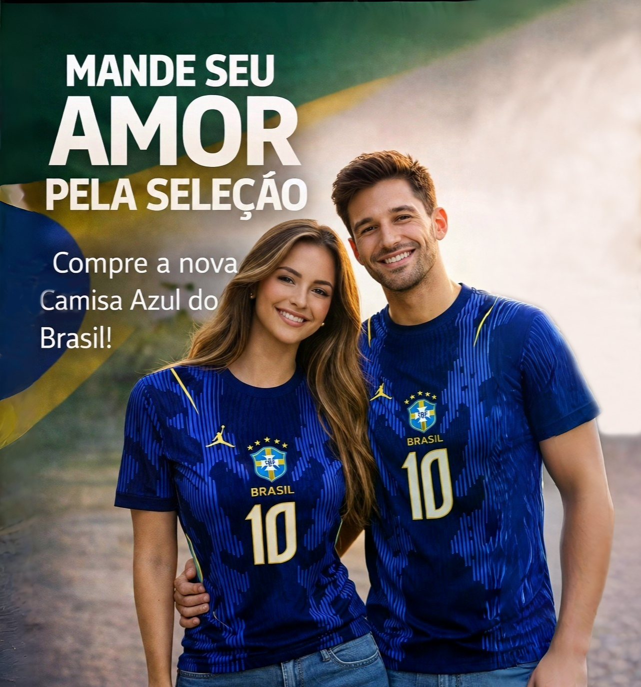 Camisa Azul Selecao Brasileira 2026