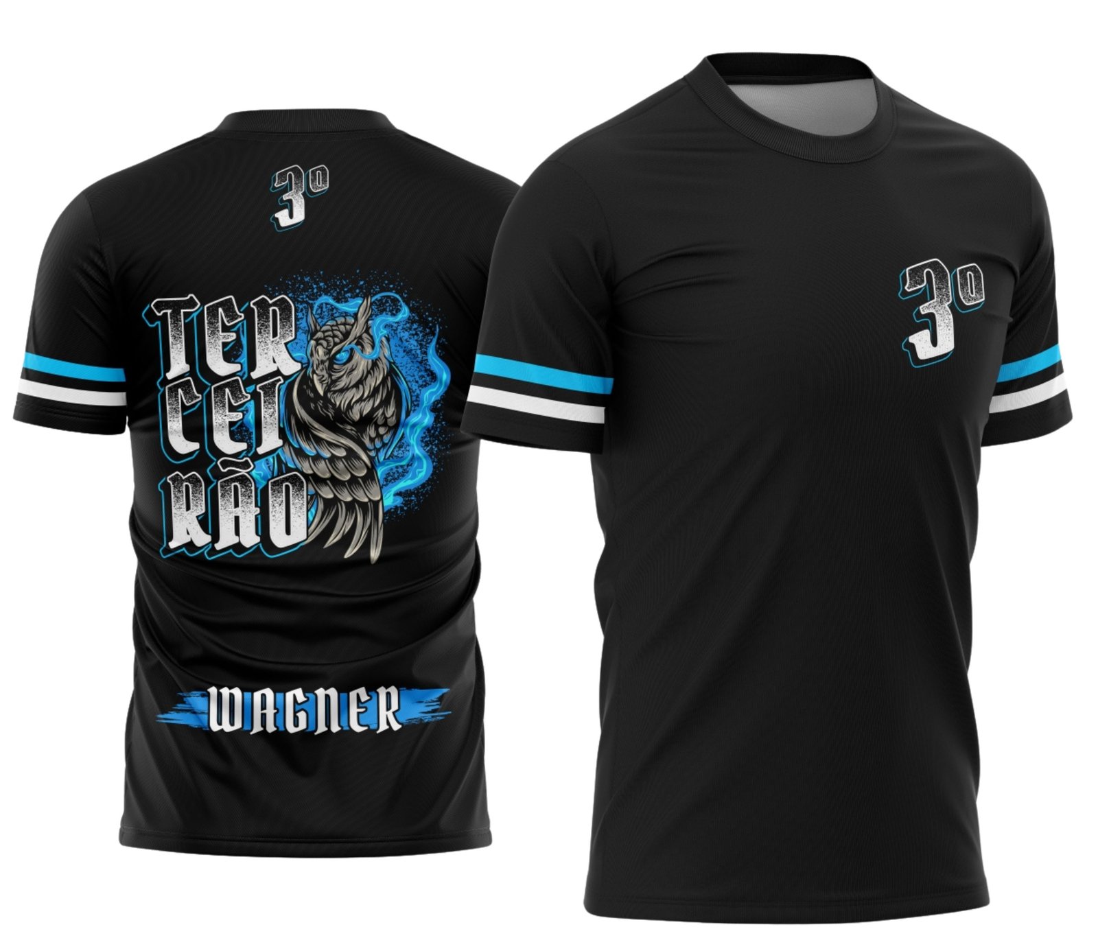 camiseta terceirão 2026 Coruja Metalica para formandos do ensino médio