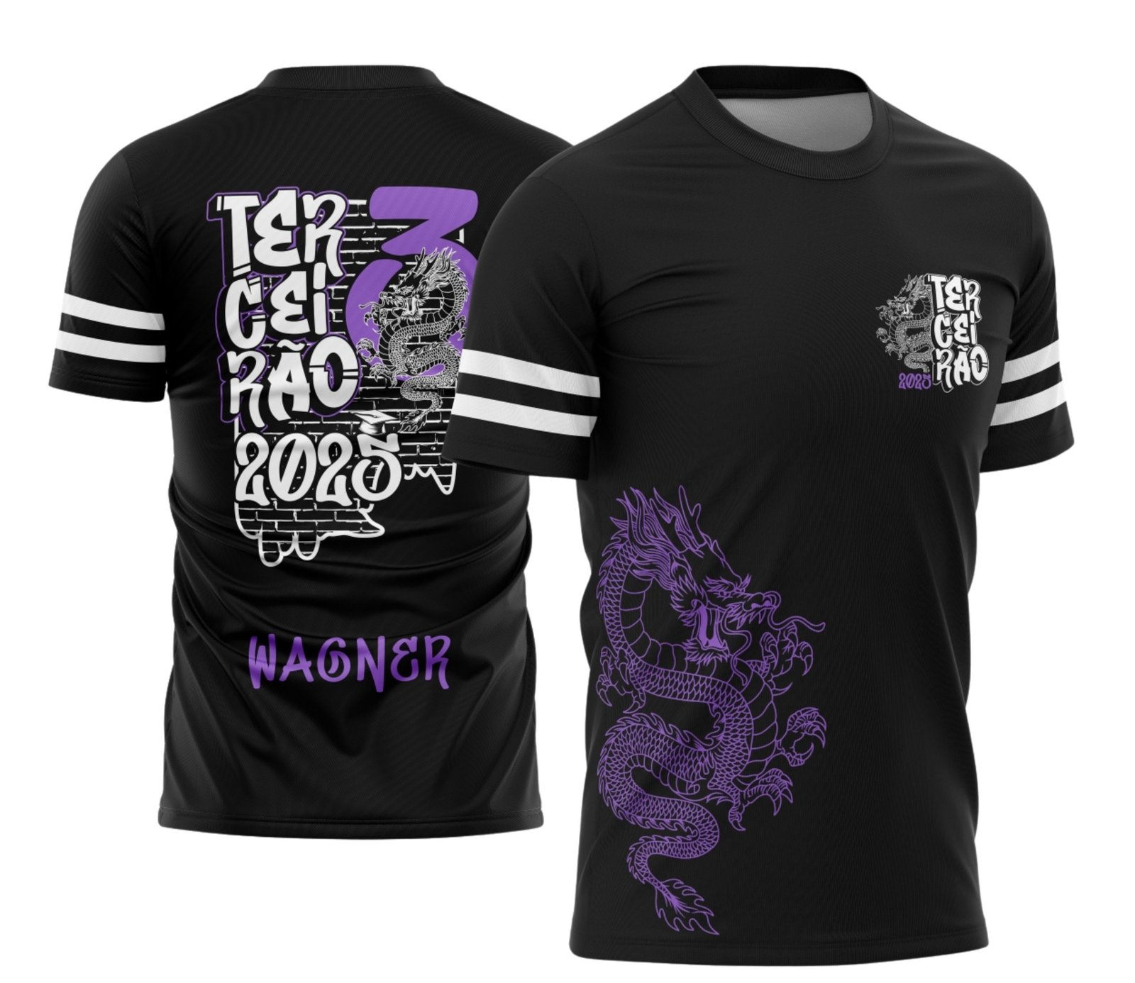 camiseta terceirão 2026 Dragao Grafite para formandos do ensino médio