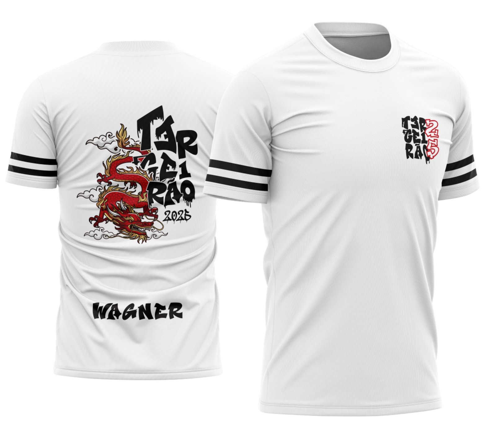 camiseta terceirão 2026 Dragao Vermelho para formandos do ensino médio