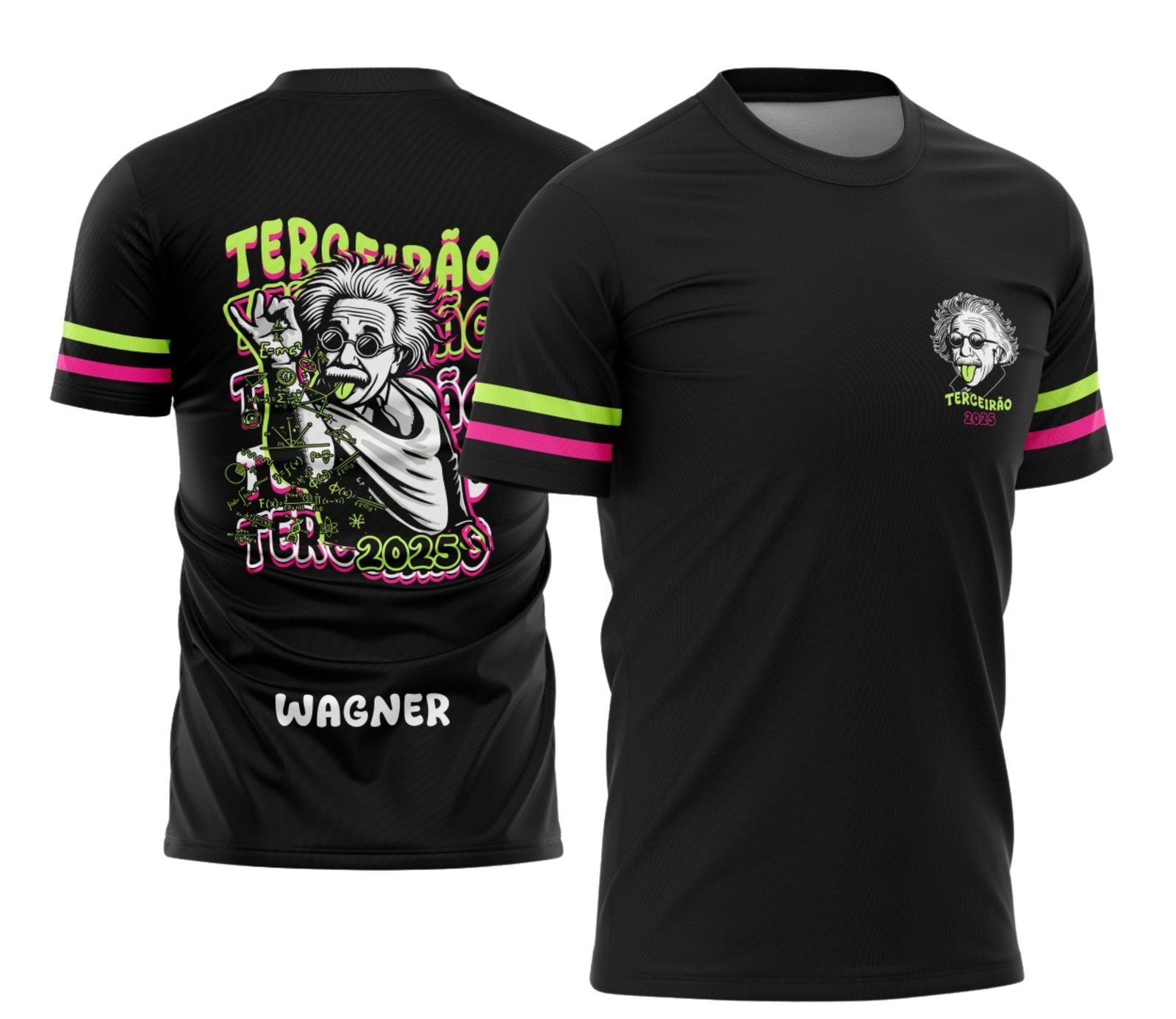 camiseta terceirão 2026 Grafite Einstein para formandos do ensino médio