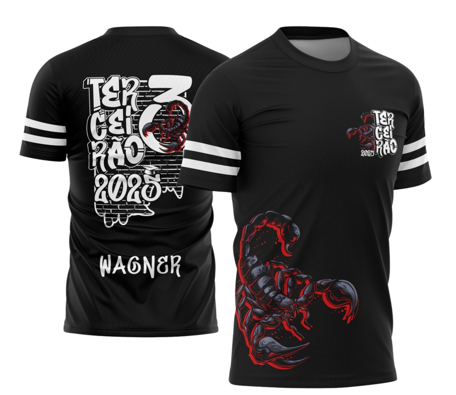camiseta terceirão 2026 Grafite Escorpiao para formandos do ensino médio